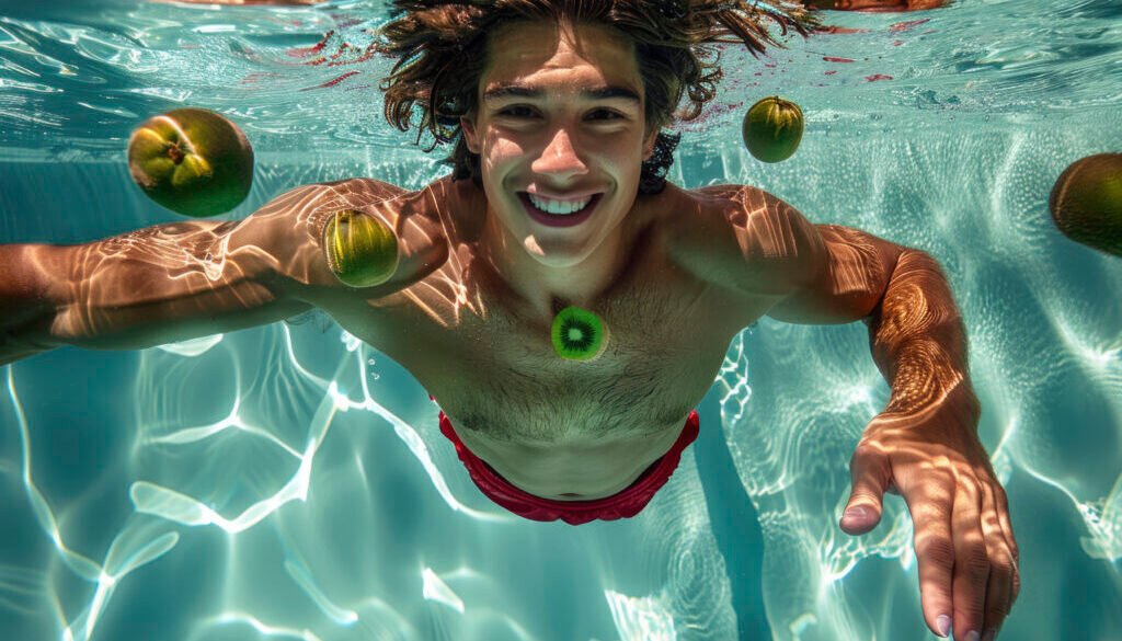 portrait-man-summertime-with-tropical-fruit-water