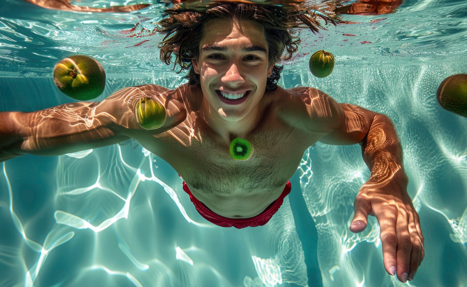portrait-man-summertime-with-tropical-fruit-water