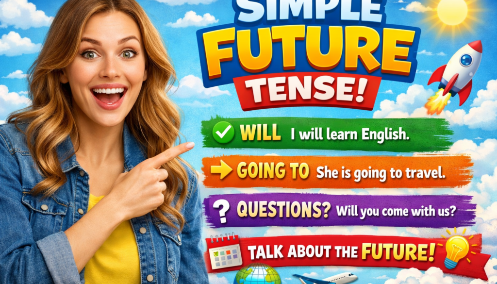 simple future tense, simple future tense in English,