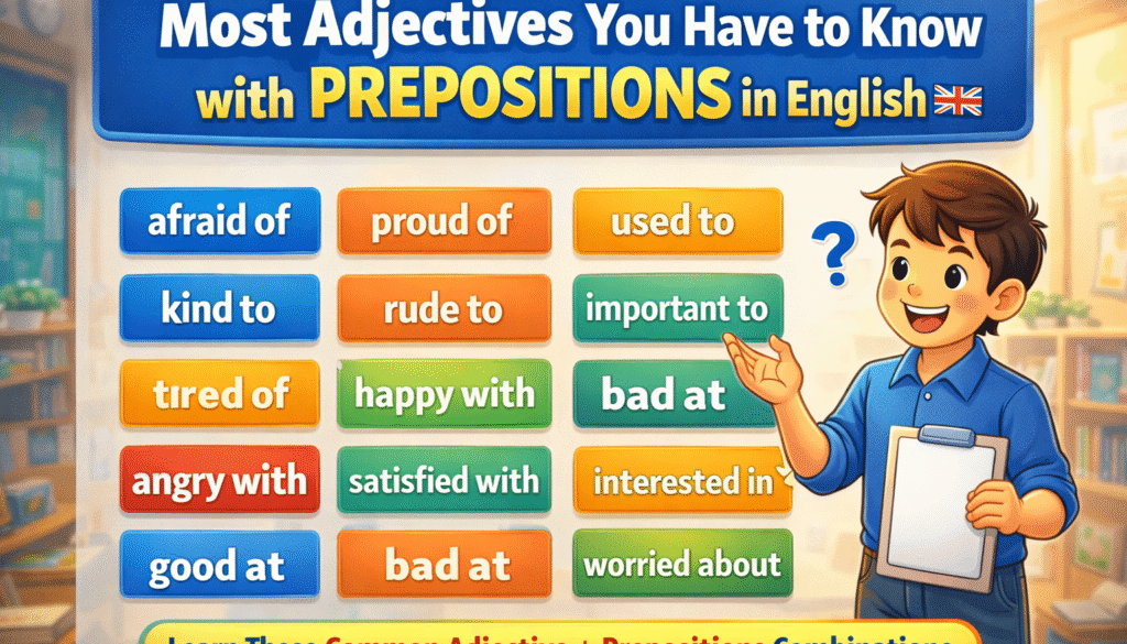 english adjectives, common english adjectives