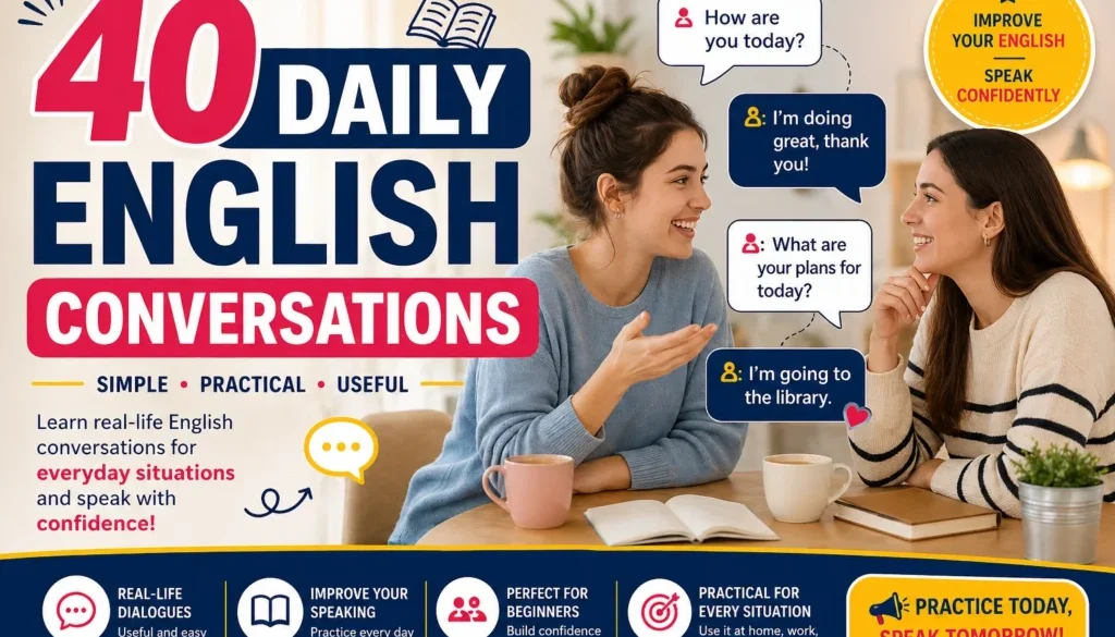 daily English conversations, English conversation practice
