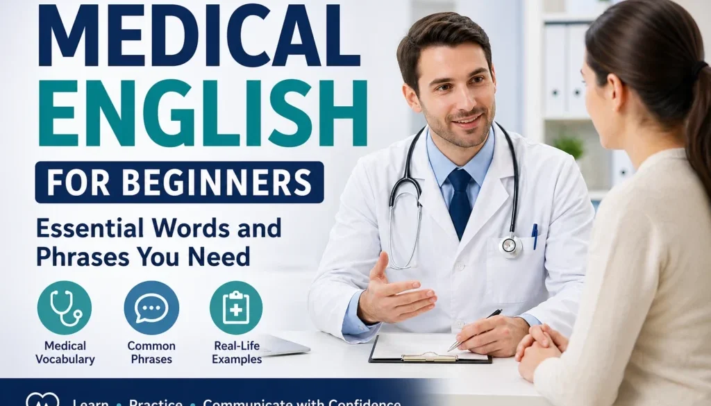 medical English for beginners, basic medical vocabulary,