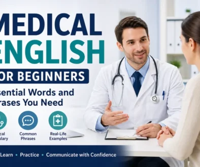 medical English for beginners, basic medical vocabulary,