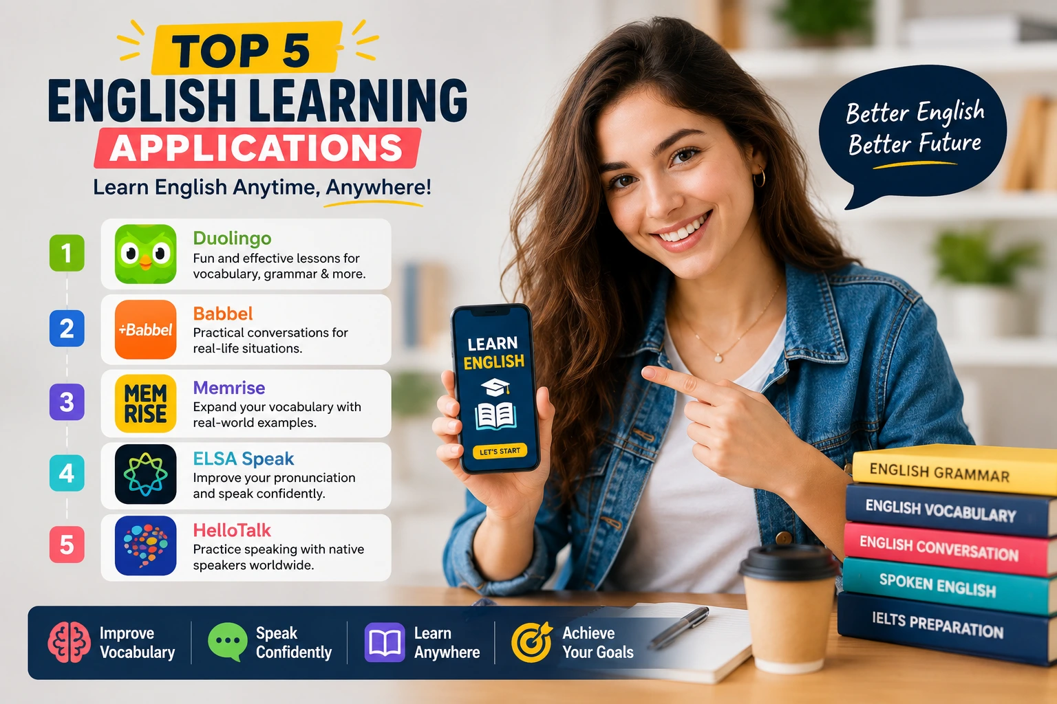 best english learning apps, top english applications,