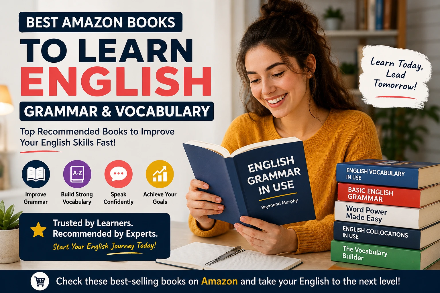 best books to learn english, best english grammar books,