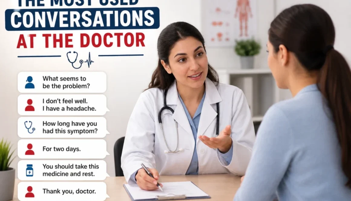 English at the doctor, medical English conversation,