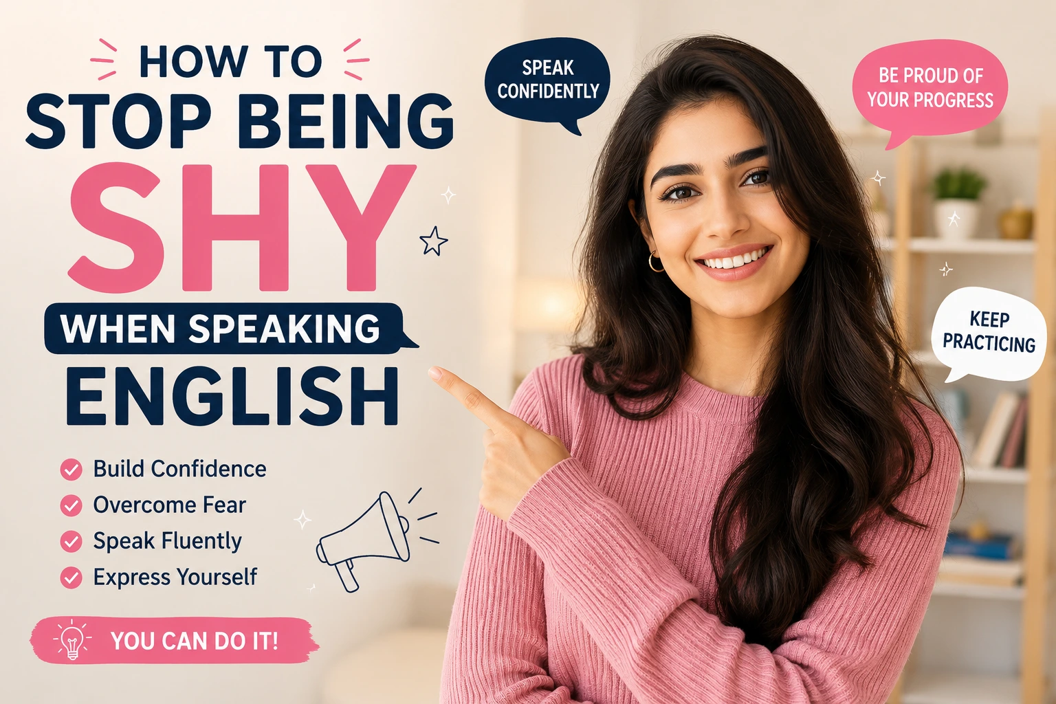 how to stop being shy when speaking english,
