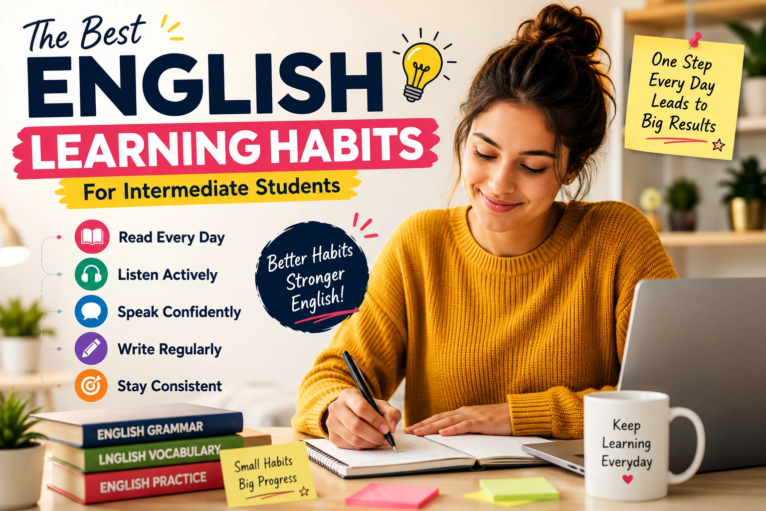 best english learning habits, english learning habits for intermediate students