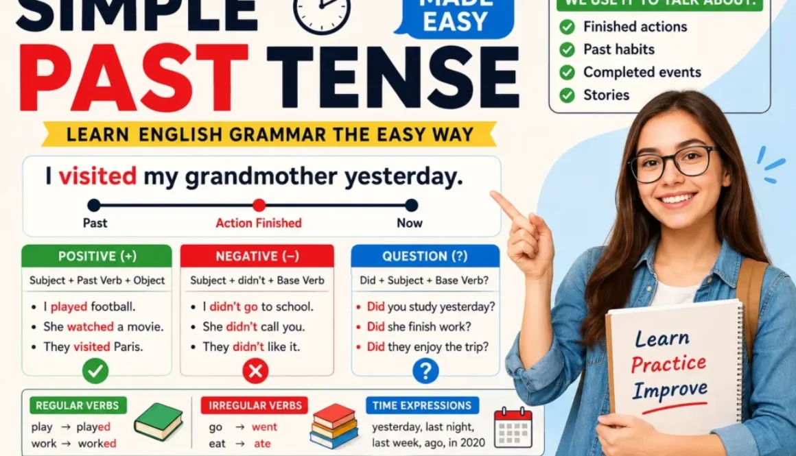 simple past tense, simple past tense examples,