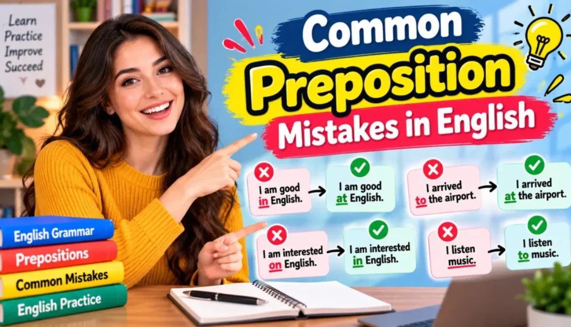 common preposition mistakes in English
