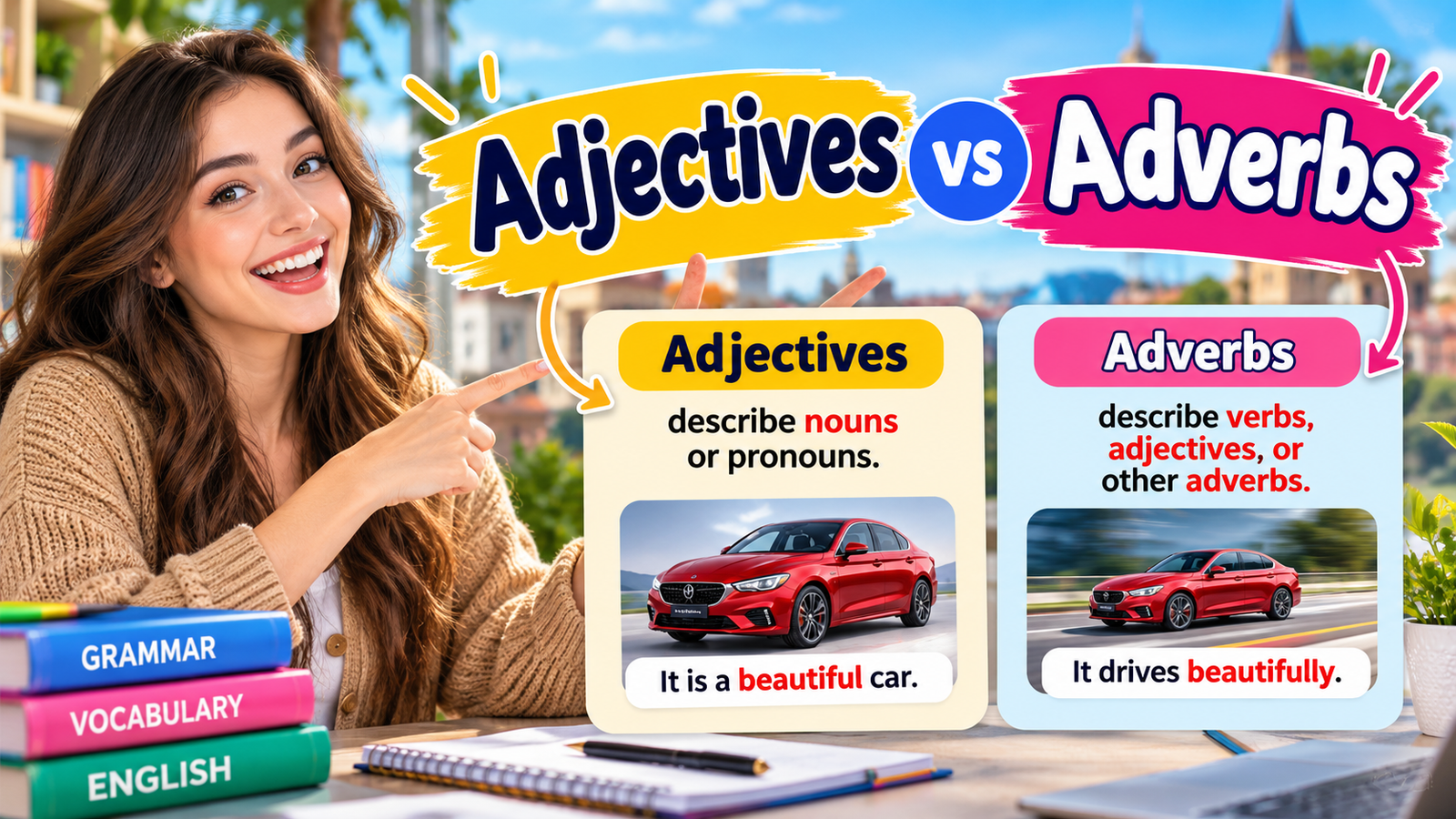adjectives vs adverbs, adjectives and adverbs,