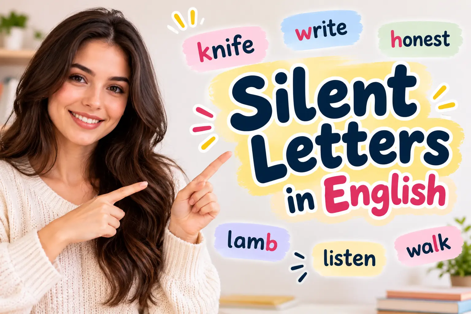 silent letters in English, silent letters, silent letters examples